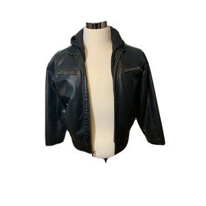 Leather Jacket For Boys Size XL BLACK COLOR With